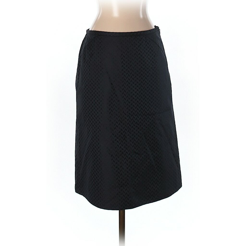 Armani Collezioni Silk Skirt Color: Black / Navy